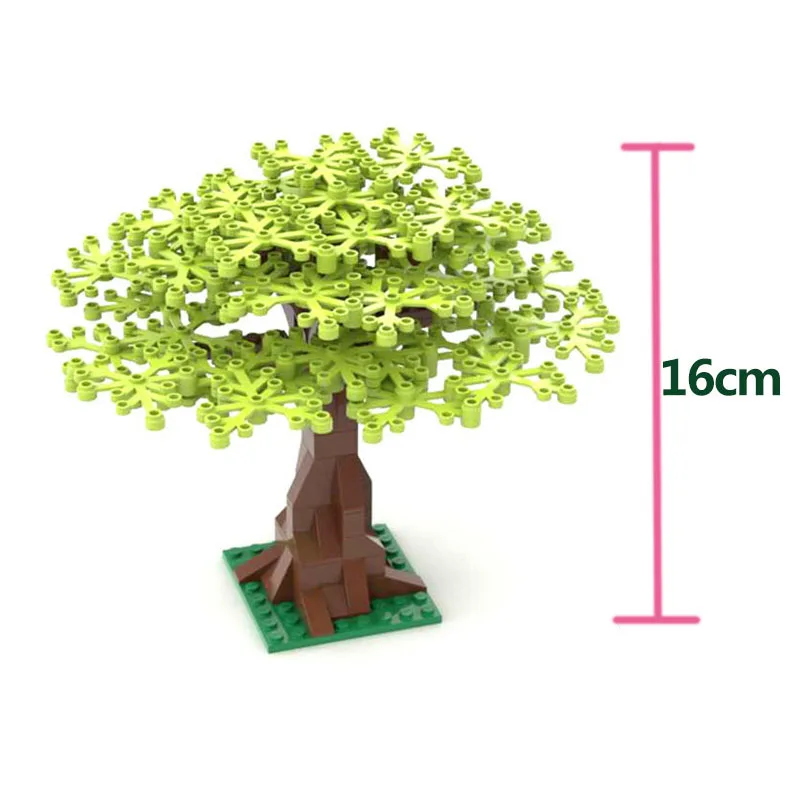 Серия растительности "Военная сцена в саду" из строительных блоков MOC, игрушки для детей, аксессуары для самостоятельной сборки, подарки на Рождество.