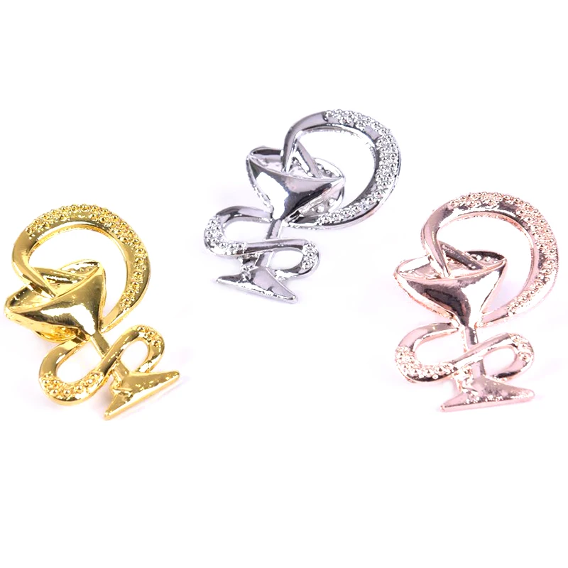 Брошь в виде знака медсестры врача Золотая серебряная розовая брошь Женские