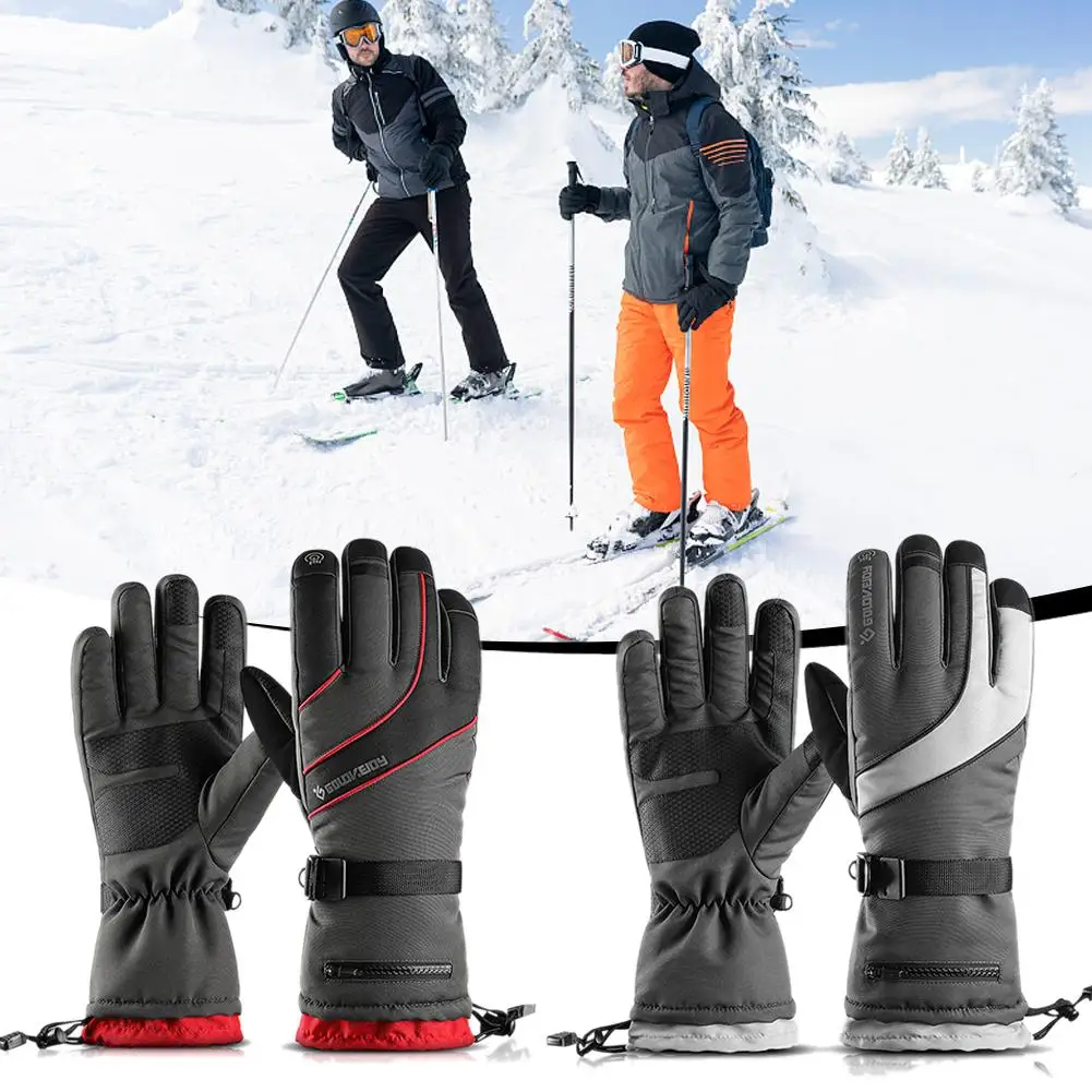 Зимние походные лыжные перчатки четырехслойные водонепроницаемые Нескользящие