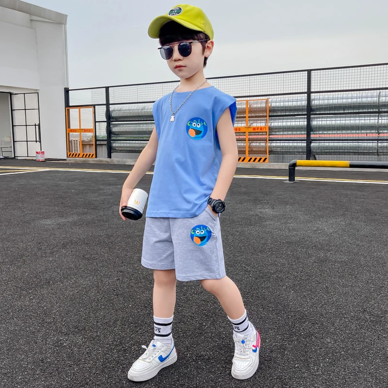 

High Quality 2021 New Arrival Children Clothing Sets Baby Boys Casual Cartoon Print Cotton Soft Infant Children Clothes Sets