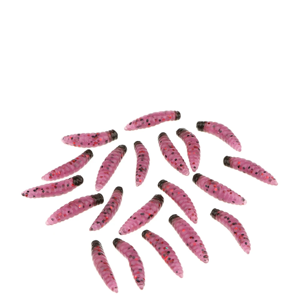 20 штук мягкие Пластик Рыбалка воск червей искусственный пчела моли силиконовый