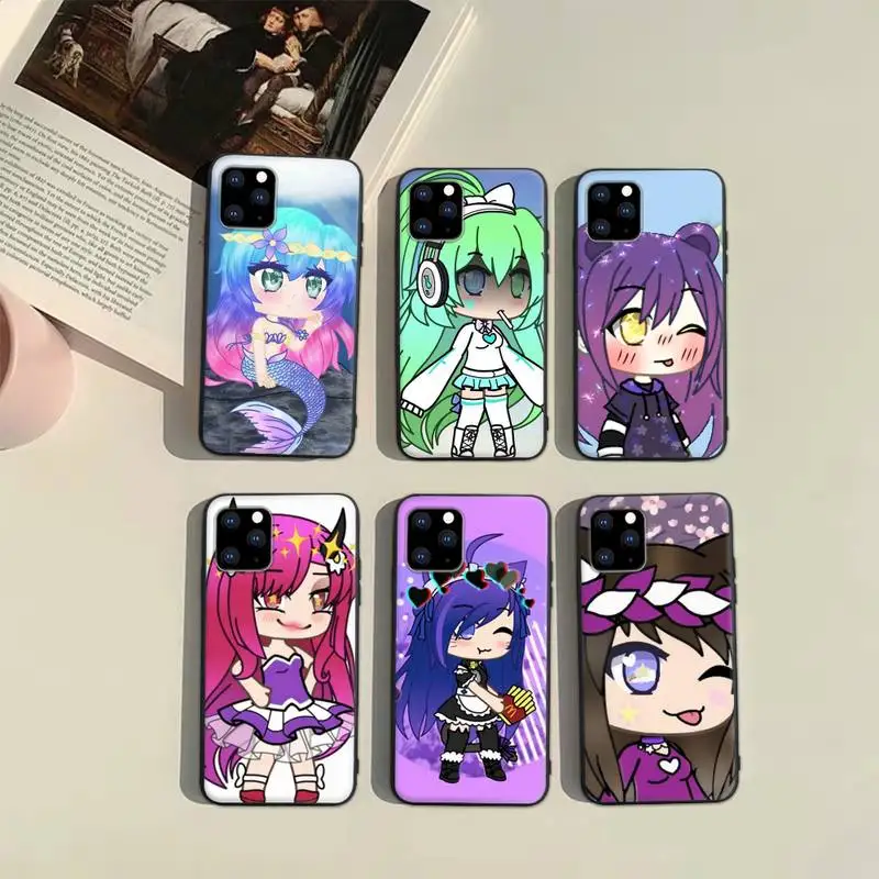 

social game gacha life girl Phone Case For Iphone 11 12 Pro Max 7 8 Plus XR XS Max X 12 Mini 6S 5S SE Shell Cover