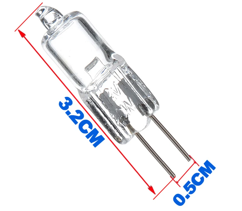 

10/20 PCS Halogen G4 AC12V 20W Lamp JC Type G4 Halogen Light Bulbs G4 Base Clear Halogen Inserted Beads Crystal Lamp