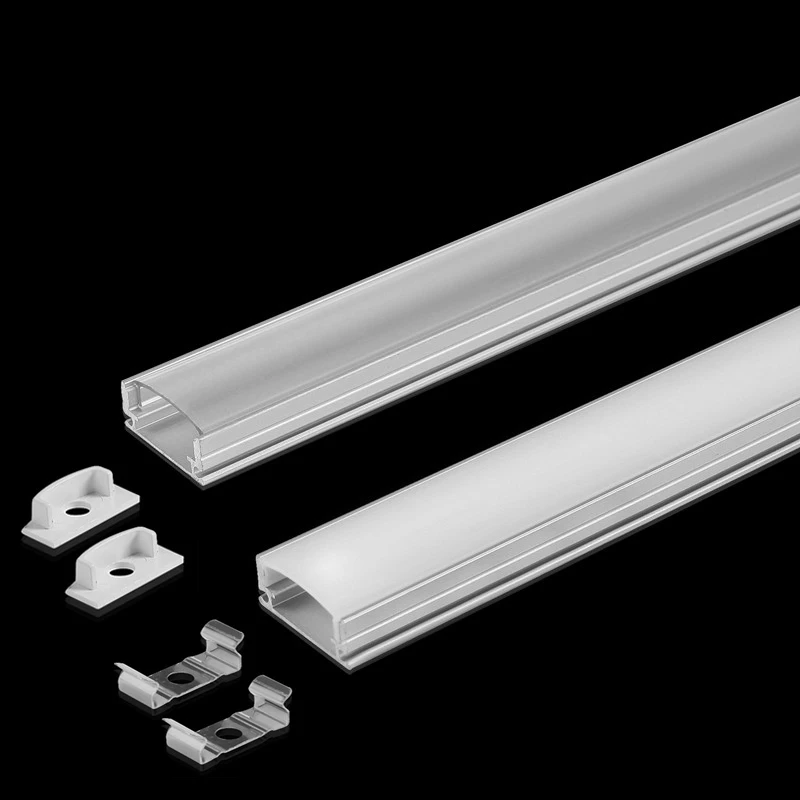 U образный алюминиевый профиль для светодиодной ленты 0 5 5050 12 мм плоский корпус