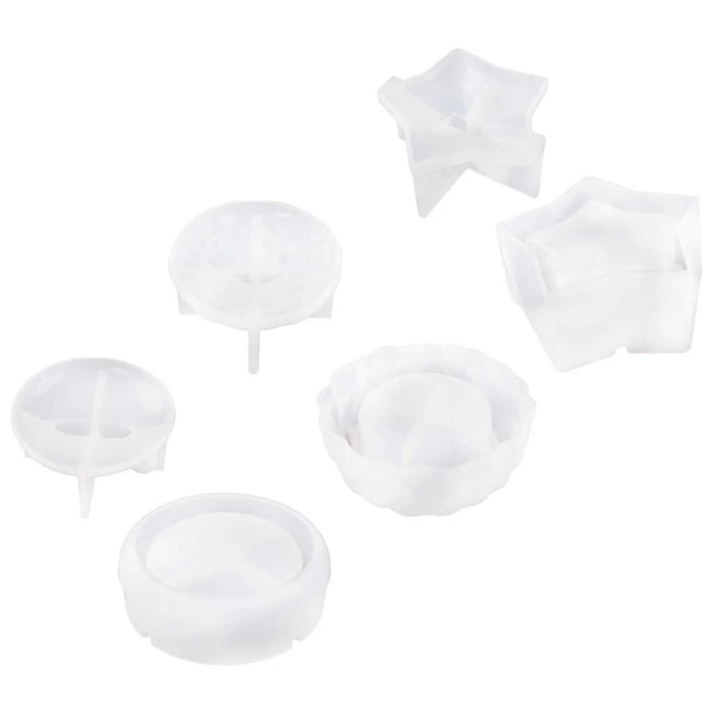 

Jewelry Box Molds Handmade Craft Ashtray Crystal Silicone Resin Mold for Home Decoration