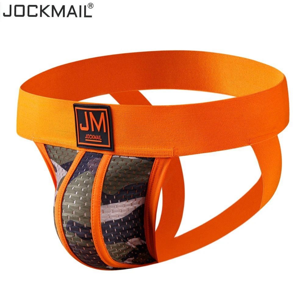 Трусы-брифы JOCKMAIL мужские пикантное нижнее белье камуфляжные сетчатые
