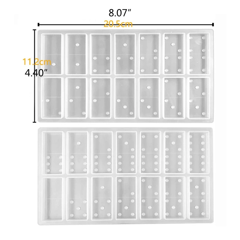 

1 Set Crystal Epoxy Resin Game Mold Dominoes Casting Silicone Mould DIY Crafts Jewelry Making Tools
