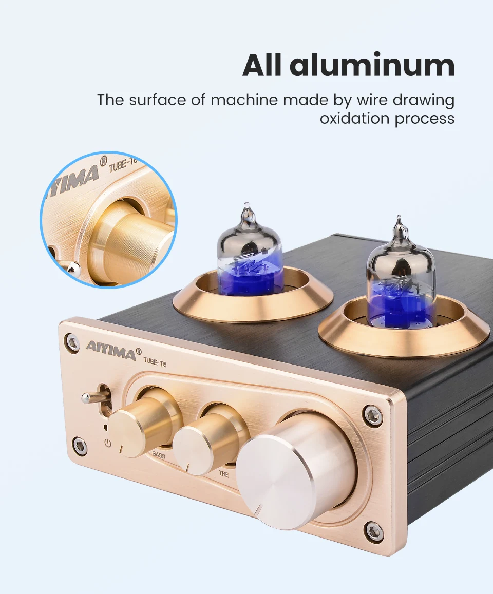 AIYIMA Bluetooth 5,0 APTX HiFi 6J1 ламповый тональный предусилитель усилитель Стерео предусилитель с высоким басом управление для домашнего звука аудио