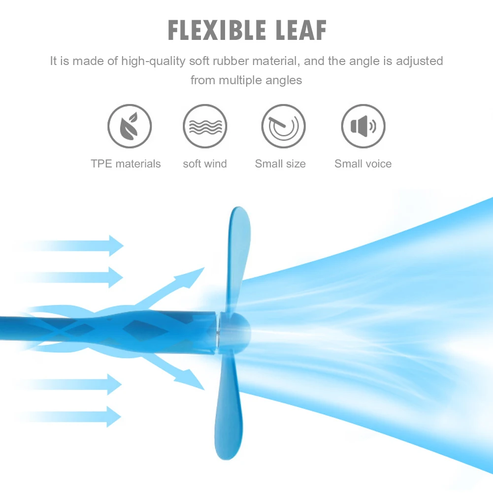 

Mini Flexible Bendable USB Fan for Power Bank Laptop PC AC Charger Portable Hand Fan Computer Summer Gadget