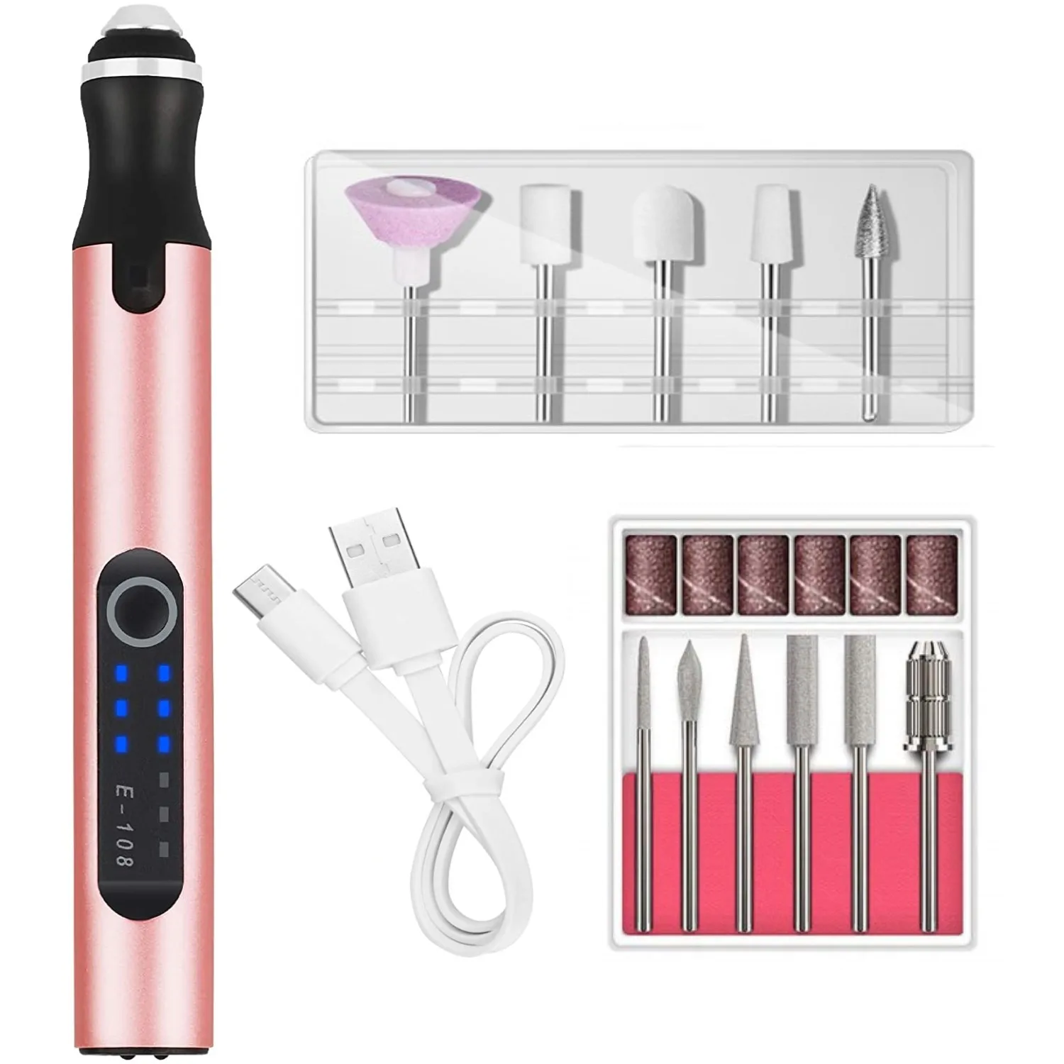 Электрическая дрель для ногтей беспроводная аппарат маникюра и педикюра набор