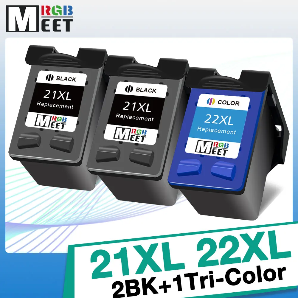 

Remanufactured replacement For HP 21 22 HP 21 XL 22 XL MeetRGB Ink Cartridge For Deskjet F300 F310 F325 F335 F340 F350 Printer