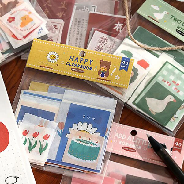 

40 pcs/lot Happy Deposit Series Sticker Pack Simple Cute Decoration Diary Book Stationery Supplies Accessories(ss-548)