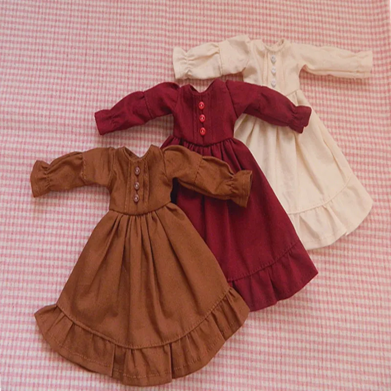 Аксессуары для кукол Blyth с длинным рукавом в стиле ретро 3 цвета (подходит Holala Pullip