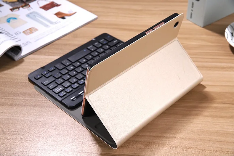 Беспроводная Bluetooth клавиатура чехол для Xiao Mi Pad 4 Plus 10," Чехол Съемный смарт-кожаный чехол для Xiao Mi Pad 4 Plus чехол