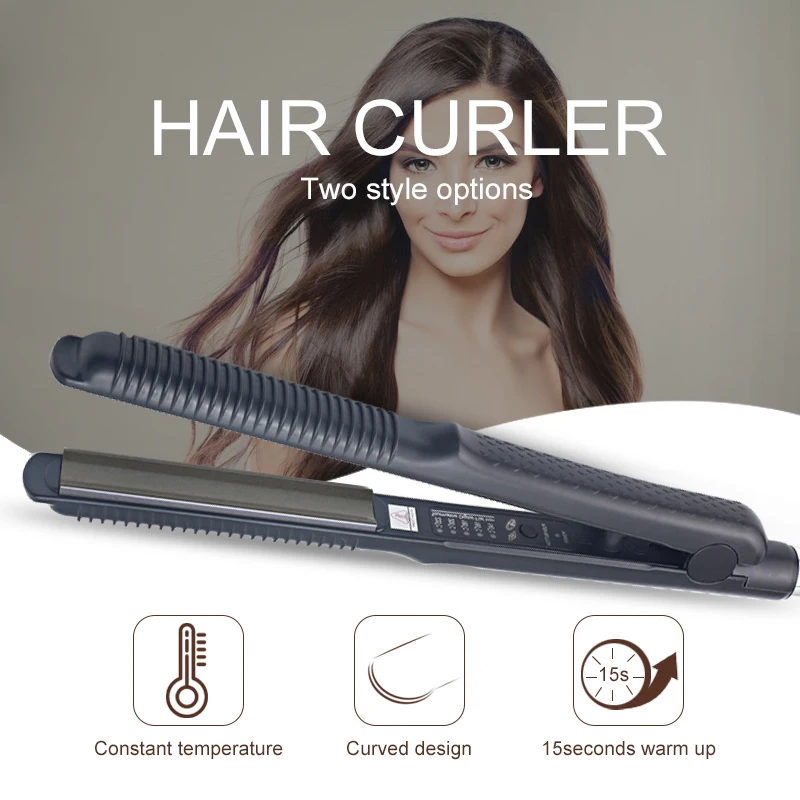 Pro Electronic Hair Curling Irons Curler Straightener Flat Iron Corrugated Crimper Waves Fast Temperature Control tool | Красота и