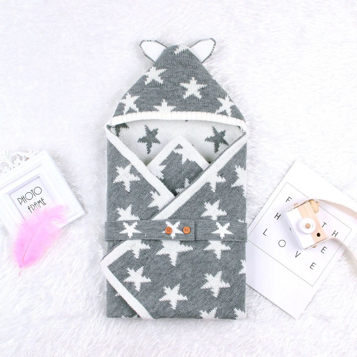 Детские спальные мешки теплые платья для новорожденных 70*70 см зимние однотонные