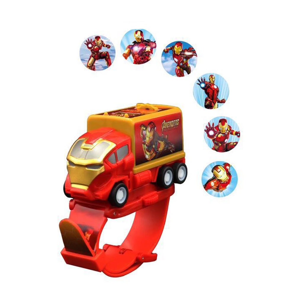 Детская игрушка часы летучая мышь Железный человек супер герой электронные