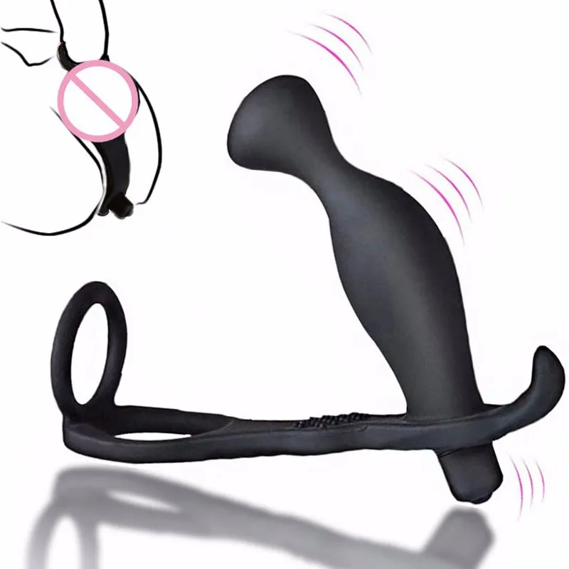 Вибратор со скоростью кольцо для пениса Анальная пробка секс-продукт массажер