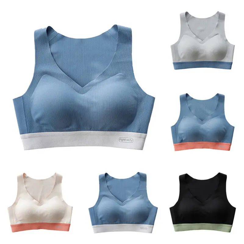 

Fashion Women Plain Casual Sports Ladies Paded Up Underwear Vest Tops Yoga Gym