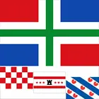 Флаг Нидерландов, флаг штата Гронинген, баннер 3x5 футов, 100D полиэстер, высокое качество, 90x150 см