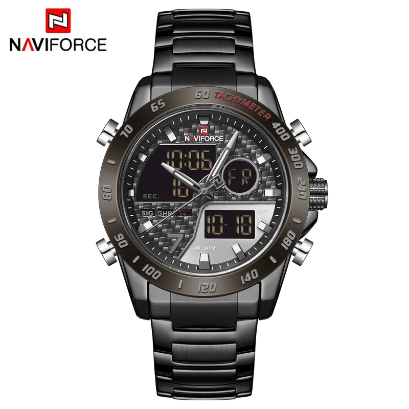 

NAVIFORCE Mens Watches Top Brand Luxury Men Analog Digital Dual Display Watch Male Fashion Sports Waterproof Quartz Wristwatch