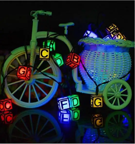 Светящаяся гирлянда с солнечной батареей 20 Светодиодный линейный английский