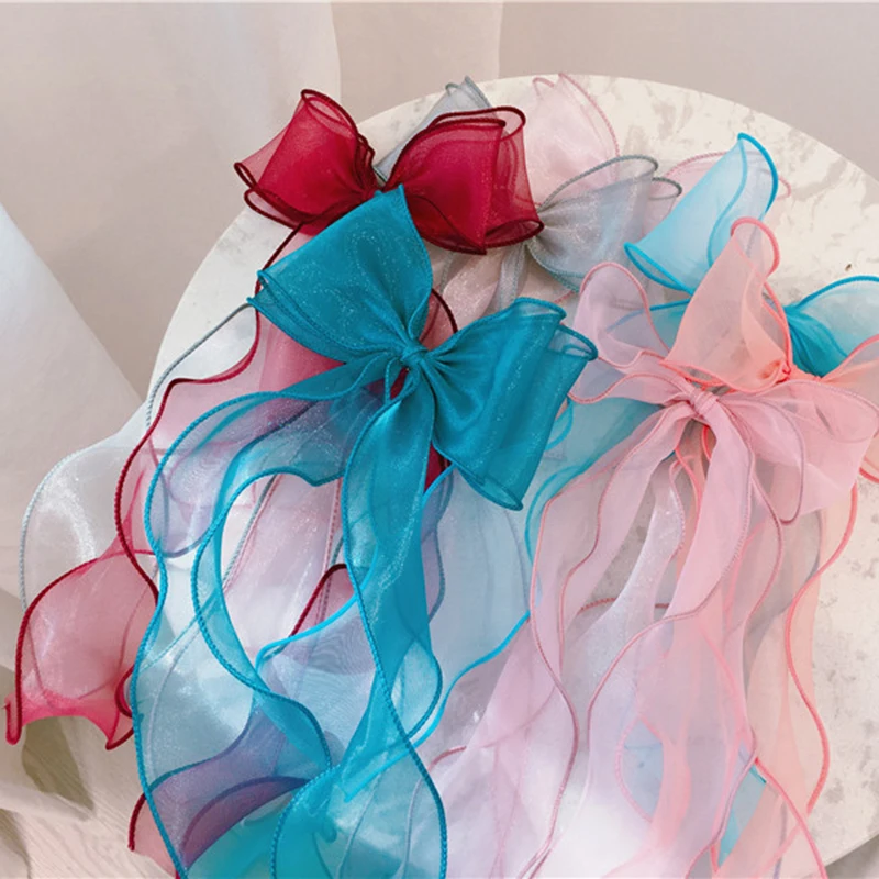 

2021 детское платье с бантом модная повязка для волос Цвет в форме рыбьего хвоста стример повязки на голову; Аксессуары для волос SSwell