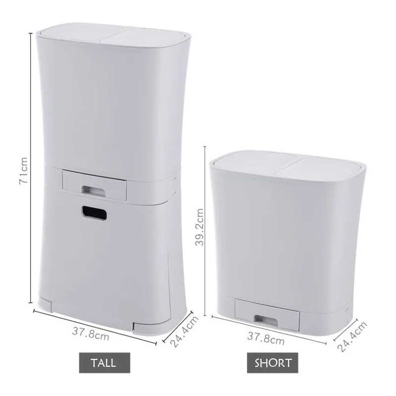 

Large Three Layers Garbage Trash Cans Kitchen Storage Vertical Waste Sorting Bins with Wheel Garbage Bag Holder Recyclable