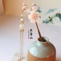 handmade hair ornaments ancient style hanfu pomegranate flower long tassel step shake antiquity kanzashi hair stick cosplay
