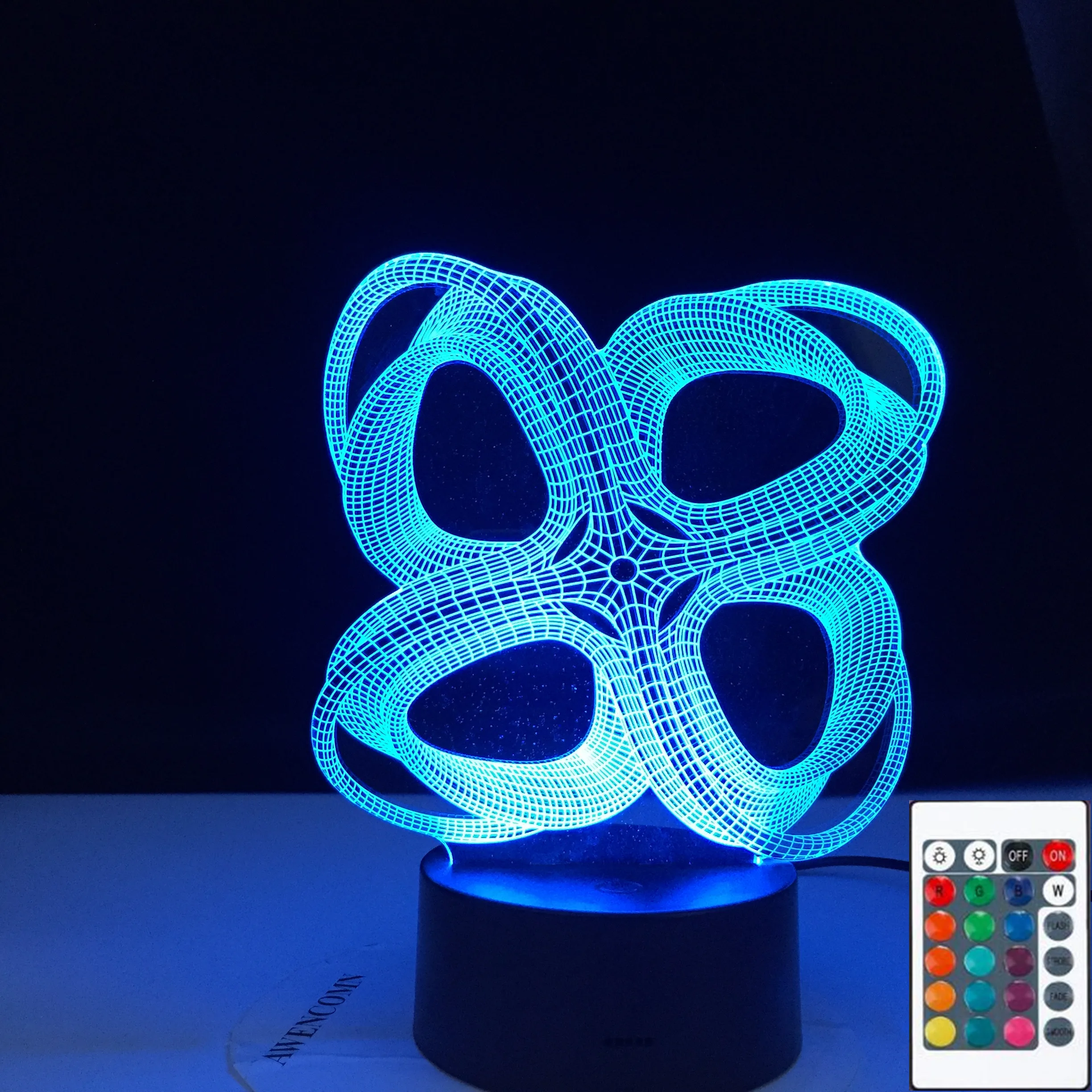 

3D-562 Flower 3D USB LED Night Light Colors Changing Christmas Lights Touch Button Kids Living Bedroom Lampen Luminarias