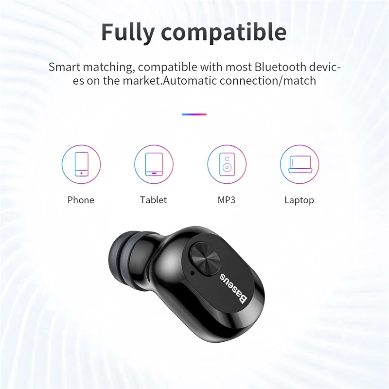 Baseus A03 бизнес Bluetooth наушники мини портативный один наушники-вкладыши TWS