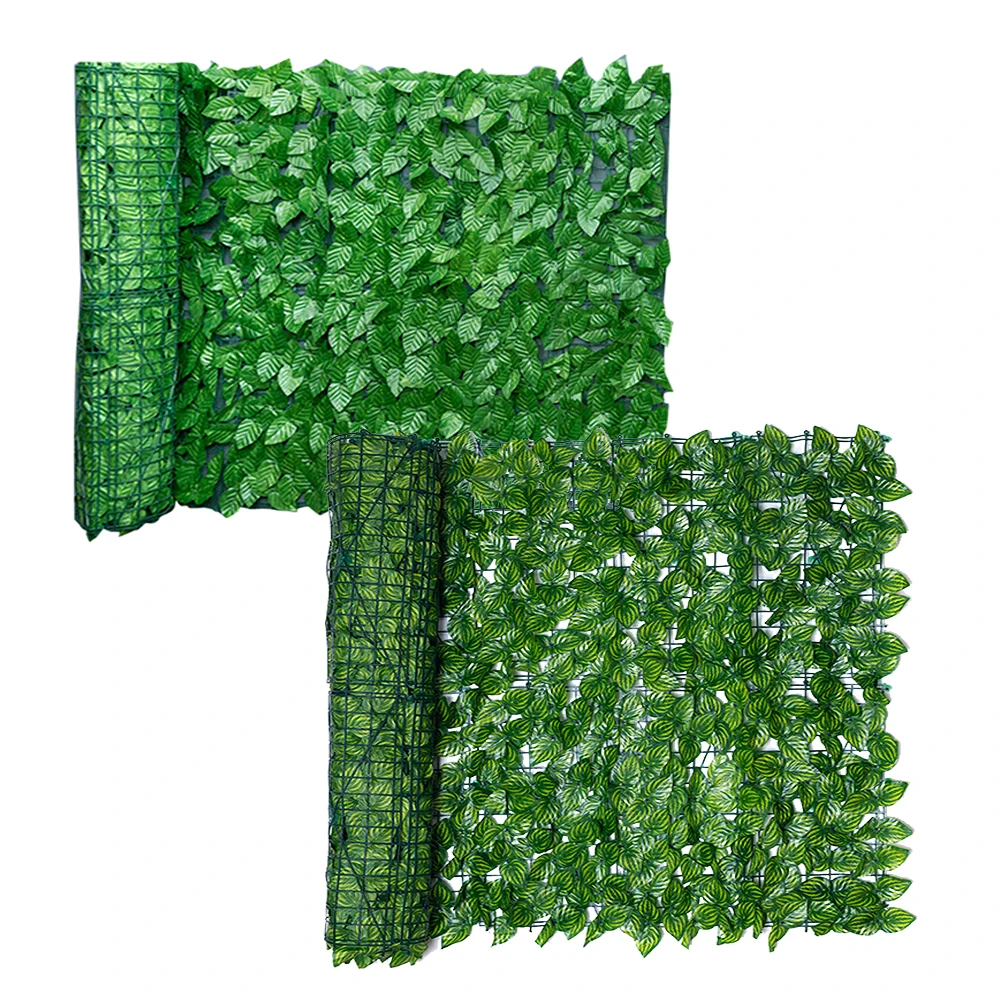 

Artificial Leaf Screening Roll UV Fade Protected Privacy Hedging Wall Landscaping Garden Fence Balcony Screen