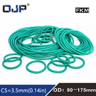 Резиновое кольцо зеленый FKM уплотнительное кольцо CS 3,5 мм OD90929597100105110120130175 мм резиновые уплотнительные кольца Тюлений жир уплотнительное кольцо шайба