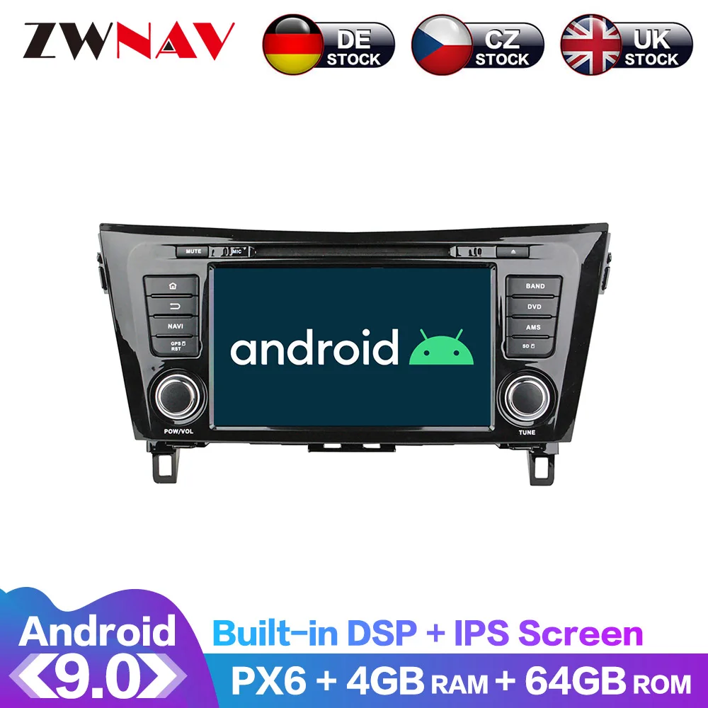 Android 10 IPS экран PX6 DSP для Nissan x trail XTrail T32 Qashqai J11 автомобильный DVD плеер GPS