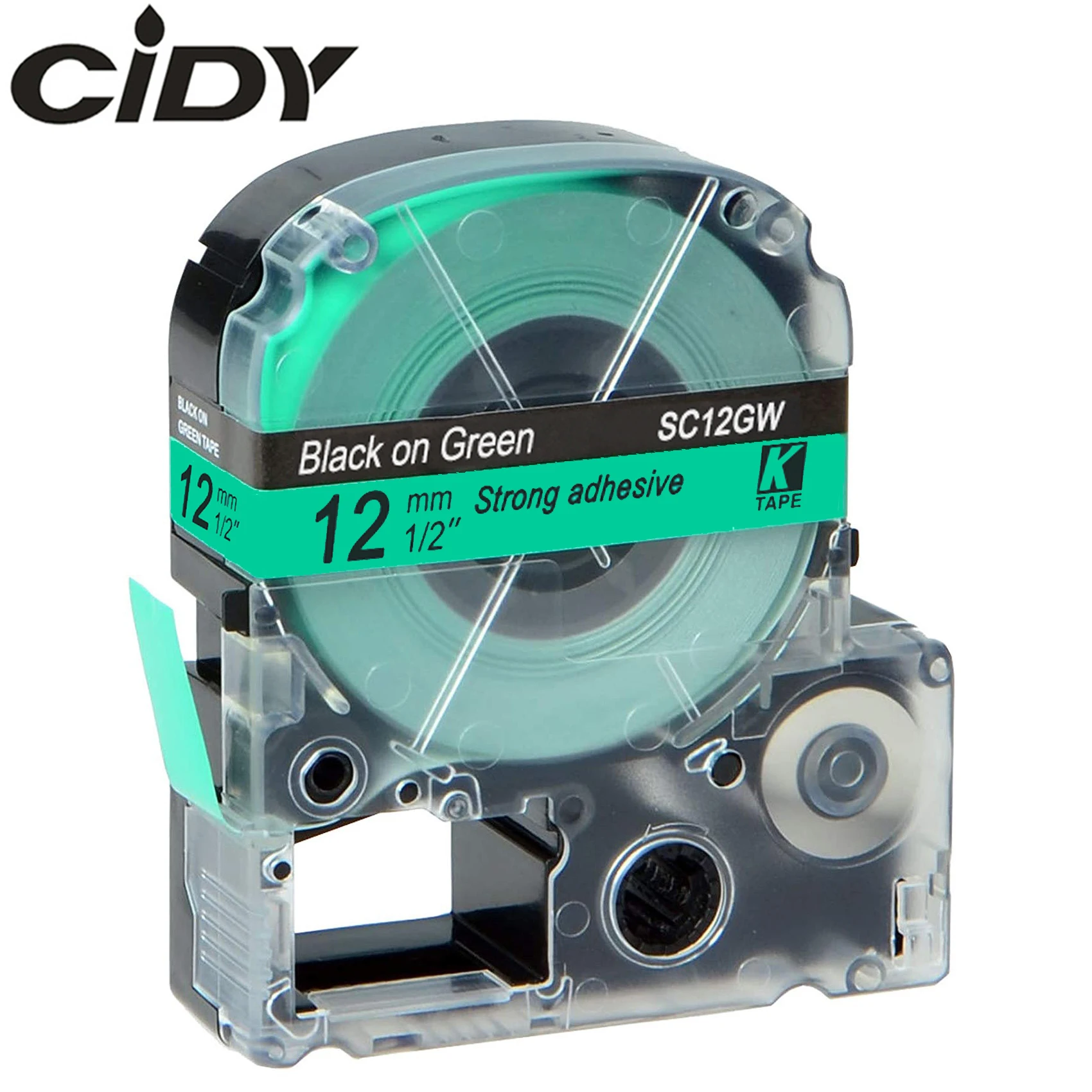 CIDY SC12GW/LC 4GBW LC4GBW ламинированный 12 мм черный на зеленом цвете совместимый с