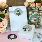 Рождественская наклейка, Рождественская елка, лось, пакет для конфет, герметичная наклейка, этикетка, новогодние подарки, украшения