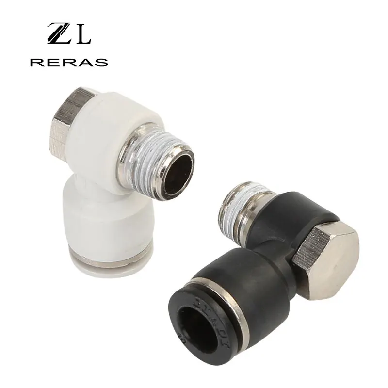 Белый PH шестиугольный пневматический мужской локоть коннектор трубка Air push-в-1 OD 4