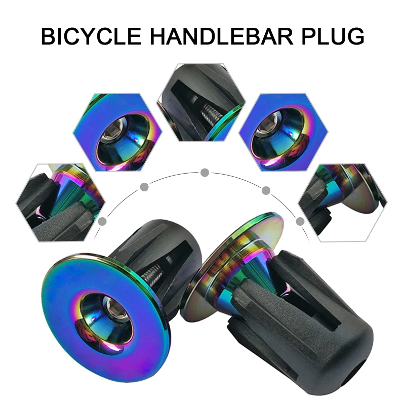 

Color Horizontal Handlebar End Cover Bicycle Stem Plug End Cover, Suitable For Most Mountain Bike Road Mtb Bmx