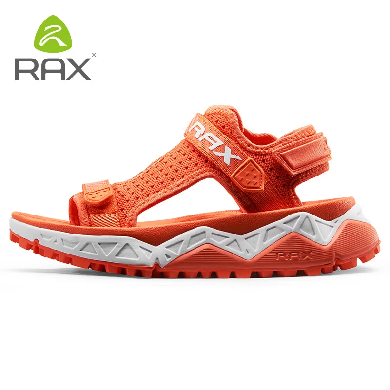 RAX/мужские спортивные сандалии; сезон лето; пляжные сандалии для мужчин; Водонепроницаемая Обувь для треккинга; Мужская дышащая обувь; Женская быстросохнущая обувь - Цвет: 489 red women