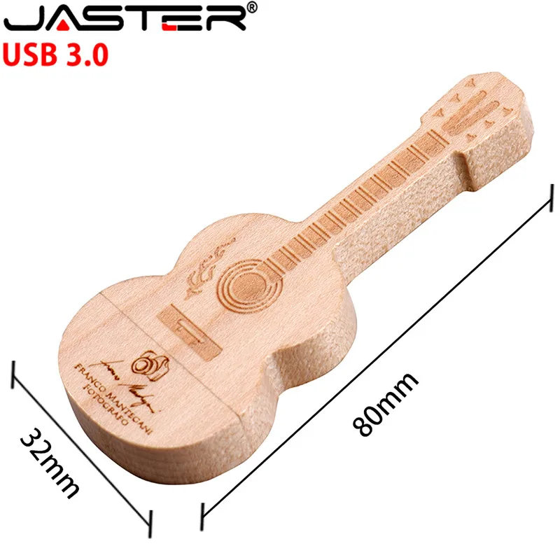 JASTER (1 PCS free LOGO) wooden guitar violin music usb flash drive hearts pendrive 4GB 16GB 32GB 64GB 128GB customer LOGO | Компьютеры и