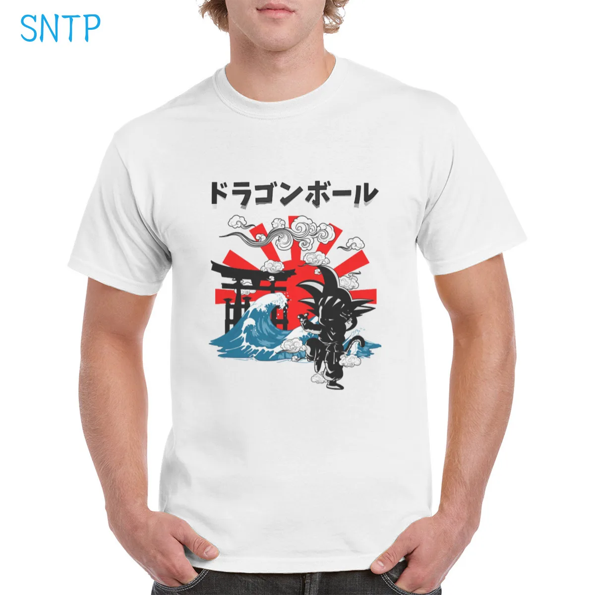 

100% Cotton Anime Japanese The Big Wave T-shirt Man Fashion women t shirt Harajuku KID WARRIOR Graphic Top Oversized clothes