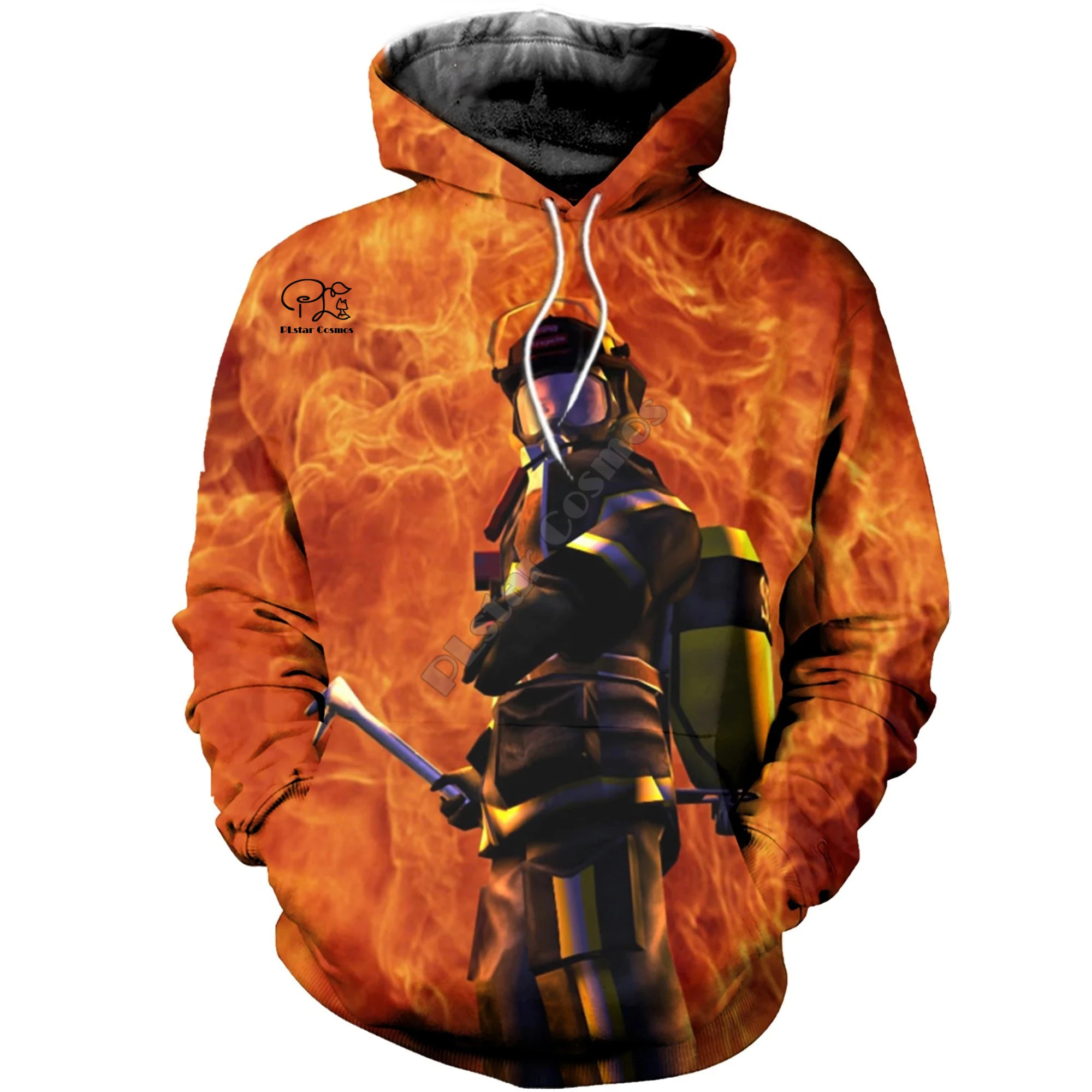 Ух девушка пожарный пожарных Hero Harajuku Повседневный Спортивный костюм 3D на молнии