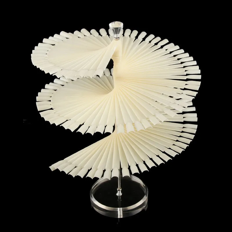 

120 Fan-shaped/umbrella-shaped Nail Molds Fashion and Beautiful Spiral Nail Display Stand Nail Polish Glue Display Stand