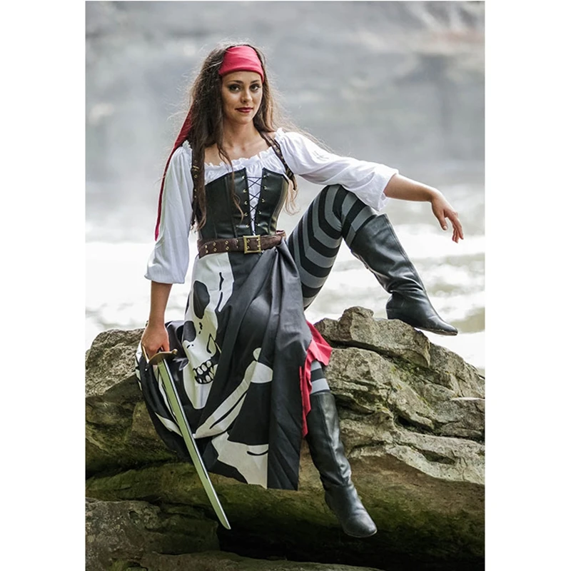 Женский Цыганский пиратский костюм Карнавальная Униформа на Хэллоуин костюмы