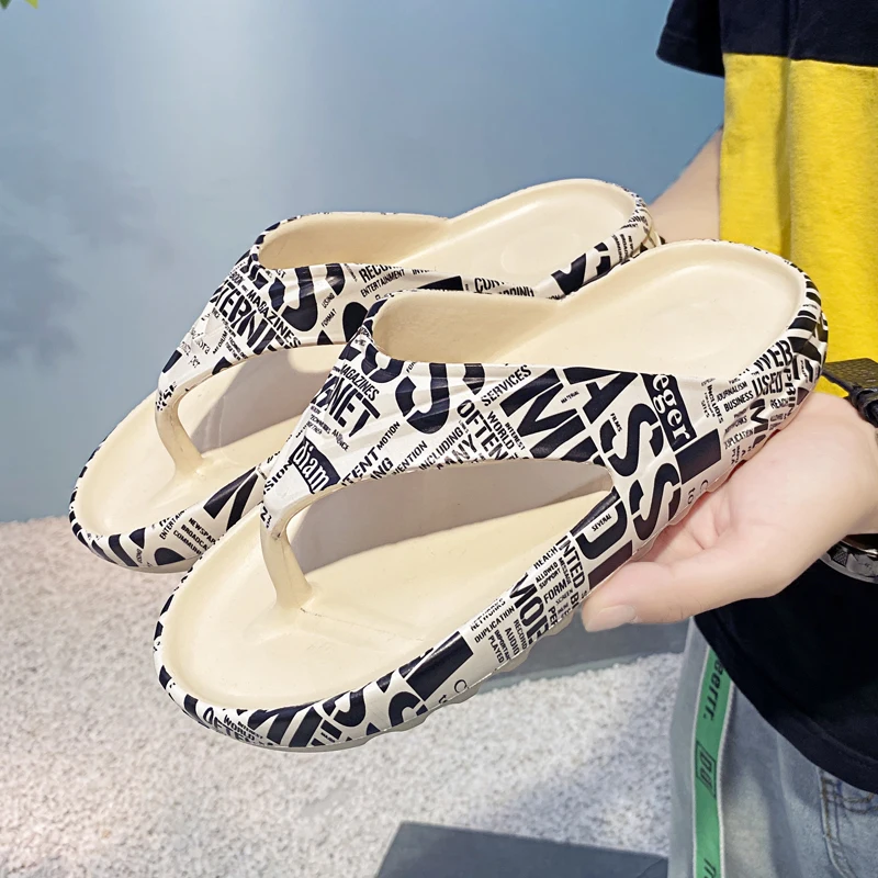 Мужские пляжные сланцы Роскошная мужская обувь Шлепанцы Домашние повседневные