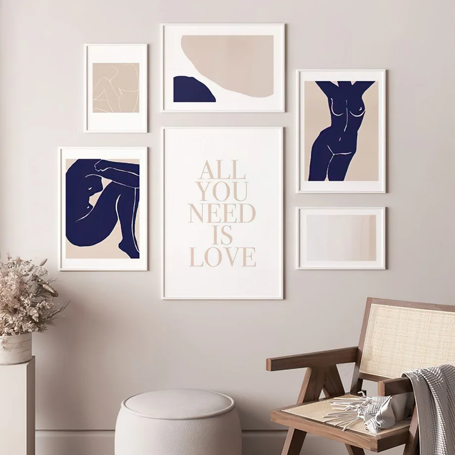 

Woman Abstract Nude Body Girl Line Color Block Wall Art Canvas Painting Nordic Posters And Prints Decor Pictures For Living Room