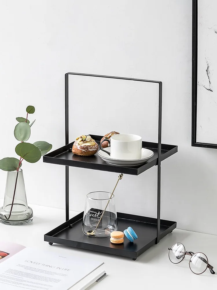 

Metal Makeup Organizer Bathroom Shelf Desktop Cosmetics Storage Box Dressing Table Organizer Box Toilet Kitchen Finishing Rack
