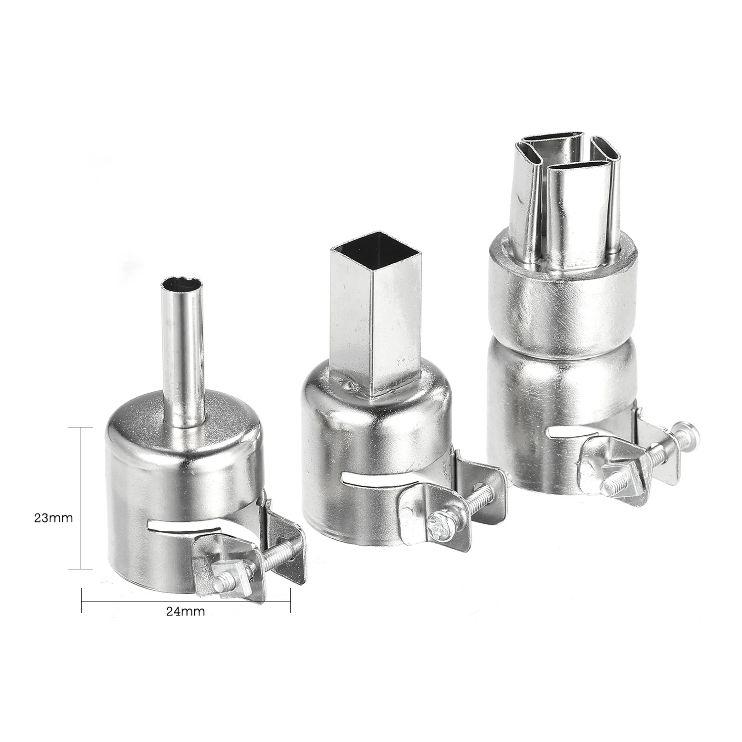 

New 12Pcs Universal Hot Air Generator Nozzles Heat Resistant Round and Square Heat Air Machine Solder Set Soldering Tip Tool