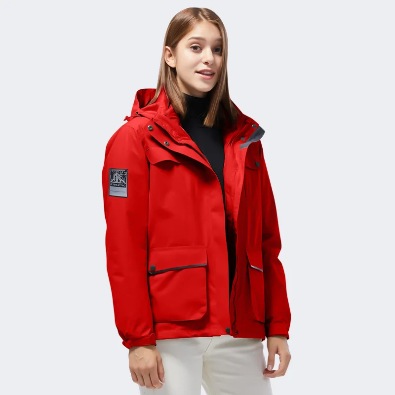 Winter White Duck down Feather Liner Outdoor Keep Warm Shell Jacket Three-in-One Waterproof Windproof Korean Coat