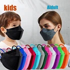 Детская Защитная маска FPP2, Черная защитная маска KN95 mondkapjes pff2 n95 ffp2 для детей от 6 до 12 лет